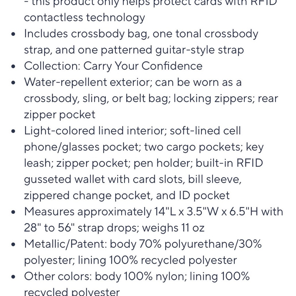 IHKWIP sling bag crossbody patent sand NEW - Picture 4 of 6